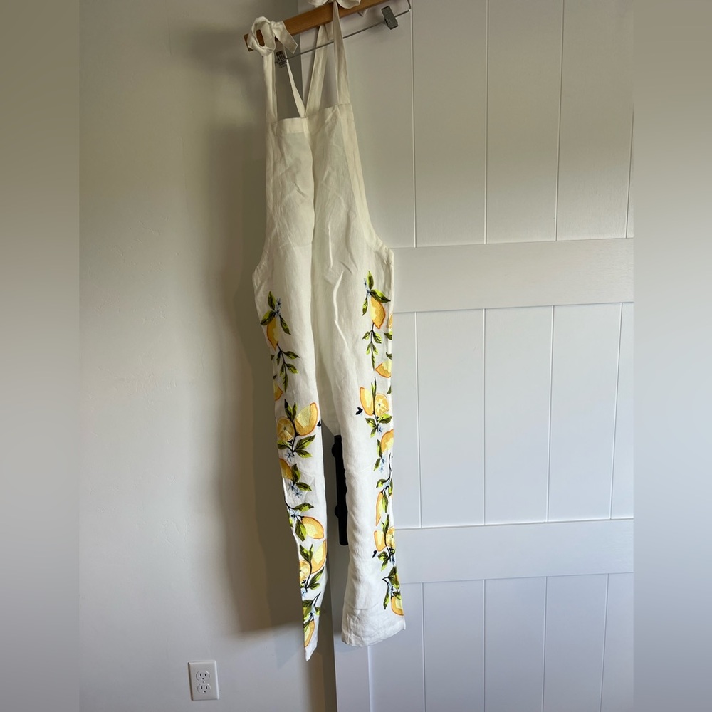 The hermoza linen embroidered jumpsuit